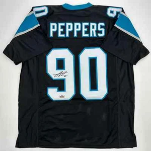 Facsimile Autographed Julius Peppers Carolina Black Reprint Jersey Size Men's XL - Picture 1 of 4