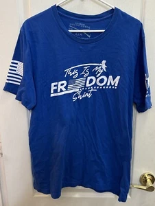 Grunt Style Club T-Shirt Size Men XL Blue Short Sleeve This Is My Freedom Shirt - Picture 1 of 6