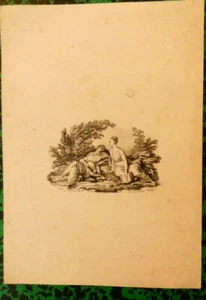 Gravure galante Moreau le Jeune  gravure 1774  Sculpt le veau  - Picture 1 of 1