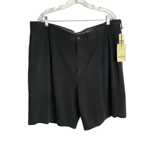 Tommy Bahama Delton Herrenshorts 42 schwarz 100 % Seide plissiert Resort Strand neu mit Etikett $ 80 - Bild 1 von 8