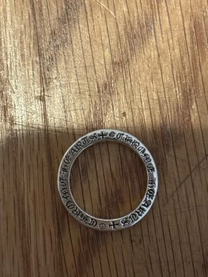 Anillo espaciador cromo corazones plata ch la F you Los Angeles talla 7,5 Foto 1 de 4