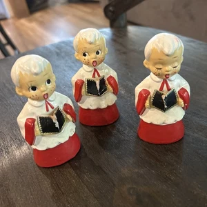 RARE Vintage Commodore Japan Christmas Decorations Choir Boys - Picture 1 of 12