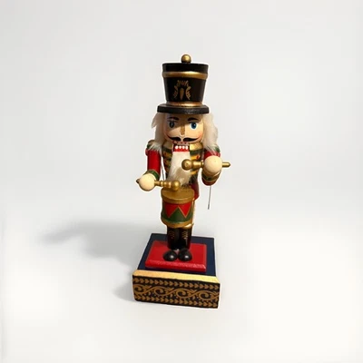 Nutcracker Music Box Drummer 12.5" High Soldier Wooden Plays Tchaikovsky - Image 1 of 4