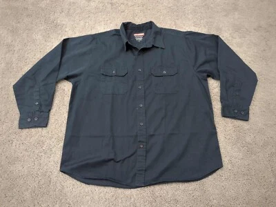Craftsman Button Up Shirt Mens XXL Blue Long Sleeve Pockets Preppy Casual - Image 1 of 4