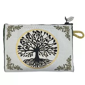 Tree of Life Tapestry Pouch - 2 Sided - Tapestry Pouch - For Jewelry, Rosary - Picture 1 of 3
