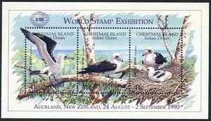 Christmas Isl 274d sheet,MNH.Michel Bl.5-I. WWF 1990.Abbott's booby.WORLD STAMP. - Picture 1 of 1