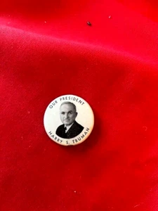 Vintage Our President Harry S. Truman Pin - Picture 1 of 2