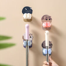 5pcs Mop Holder Space-saving Widely Applied Smooth Edge Cartoon Mop Holder