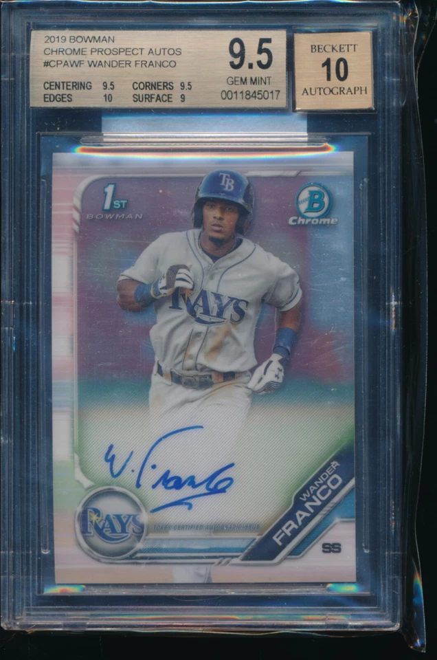 BGS 9,5/10 WANDER FRANCO AUTO 2019 Bowman cromo autógrafo novato RC gema como nuevo Foto 1 de 1