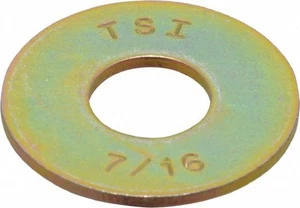 7/16" Screw, 0.495" X 1.28" Dia. 0.104" Grade 8 USS Flat Washer (100) pk (M) - Picture 1 of 5