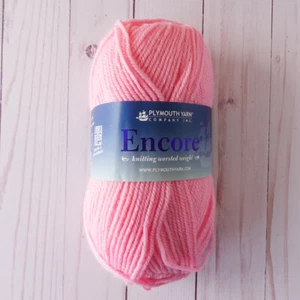 Plymouth Encore Worsted ~ Lot of 16 ~ #449 Pink ~ Classic ~ Wool & Acrylic - Picture 1 of 2