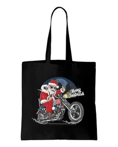 Papá Noel Motero Feliz Navidad Camiseta - Moto Bicicleta Café Racer Jersey - Imagen 1 de 7