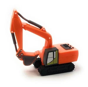Excavator Construction Site Vehicle Orange Funny USB Stick Div HD - Picture 1 of 3