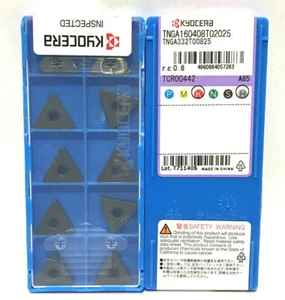 TNGA160408 A65*TNGA160408T02025 A65 Kyocera Original CNC Hartmetall Wendeplatten 10 Stück / - Bild 1 von 1
