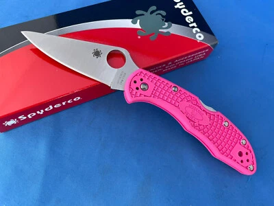 Spyderco C11FPPNS30V Delica Rosa FRN CPM S30V Acero Inoxidable Borde Liso Foto 1 de 4