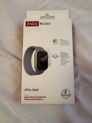 Zagg Escudo Invisible Ultra Transparente Apple Watch SE/Serie 6/5/4 (40mm), Nuevo en Caja Foto 1 de 3