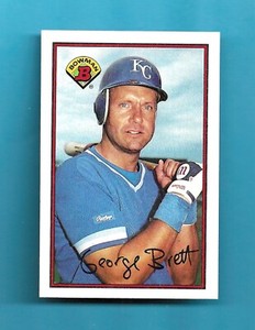 1989 Bowman Card # 121 GEORGE BRETT KANSAS CITY ROYALS EXCEPTIONAL! 