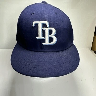 New-Era Brand Official On Field Tampa Bay Rays Fitted 59fifty Hat Cap 6-7/8 - Image 1 of 4