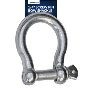 1/4 Screw Pin Bow Shackles, Galvanized Anchor Shackle for Boat, Sailboat FO432 - Bild 1 von 6