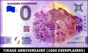 UEUM / SOUVENIR D'AUVERGNE / BILLET 0 € / NULL EURO-SCHEIN 2022-20 - Picture 1 of 1