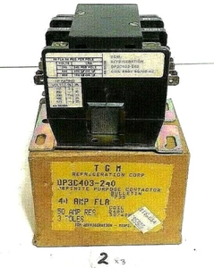 #2 NOS TGM Refrigeration DP3C403-240 Definite Purpose Contactor 240v 50/60 Hz - Picture 1 of 2