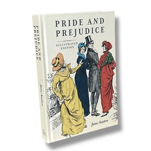 PRIDE AND PREJUDICE by Jane Austen Illustrated Edition Hardcover Deluxe Gift - Picture 1 of 9
