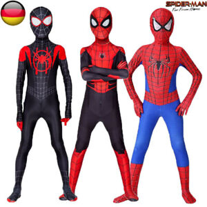 Spiderman Kostüm Kind Cosplay Overall Outfit Karneval Suit Jumpsuit Anzug Maske