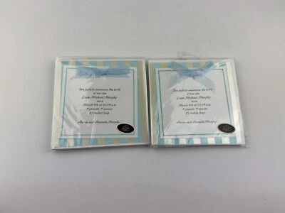 Lot Of 2 Birth Announcement Card Party Invitation Kit Hallmark Baby Shower - Image 1 of 4