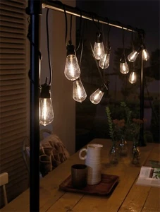 Festoon Beleuchtung große Glühbirne LED Outdoor Garten Party Schnur Lichter Netz Stecker - Bild 1 von 12