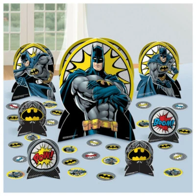 Batman Heroes Unite Table Decoration Kit ~ Kids Birthday Party Supplies - Image 1 of 2