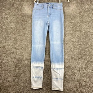 Old Navy Ballerina Jeggings Jeans Girls 16 Blue Denim Built-In Tough Mid Rise - Picture 1 of 10