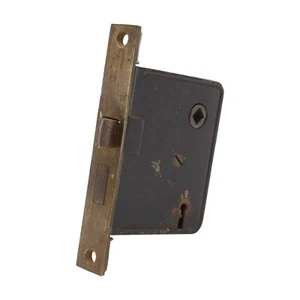 Vintage Steel Faceplate Right Swing Passage Mortise Door Lock - Picture 1 of 4