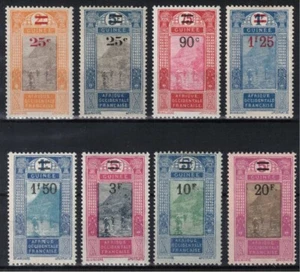 TIMBRE GUINEE SERIE SURCHARGEE N° 99/106 NEUVE * GOMME TRACE DE CHARNIERE - Bild 1 von 2