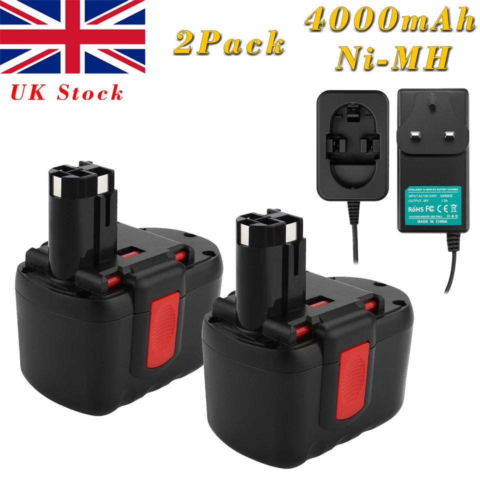 CREABEST For Bosch GBH24VF GKS24V GKG24V GML24V BAT240 24V 4000mAH Ni-MH Battery/Charger