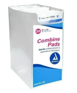 Dynarex Combine Sterile Wound Dressing 5" x 9" 40 Pads - MS45900 - Picture 1 of 2