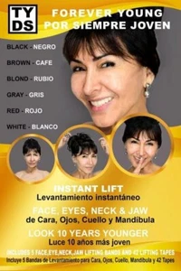 Face Lifting Elastic Bands Instant Neck Eye Double Chin Lift Tools dark hair - Picture 1 of 7