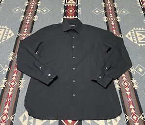 Tom Ford Button Dress Shirt Made To Measure Size 41/16 Black (L) T76