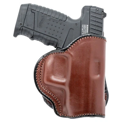 PADDLE HOLSTER FOR KAHR CW45. OWB LEATHER PADDLE WITH ADJUSTABLE CANT. - Image 1 of 4