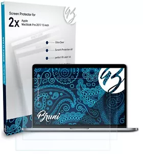 Bruni 2x Protective Film for Apple MacBook Pro 2017 13 inch Screen Protector - Picture 1 of 8
