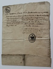 1810 PIEMONTE FRANCESE CARTA BOLLATA c.75 PIEMONT+t.AQUILA ROCCA GRIMALDA-BB598