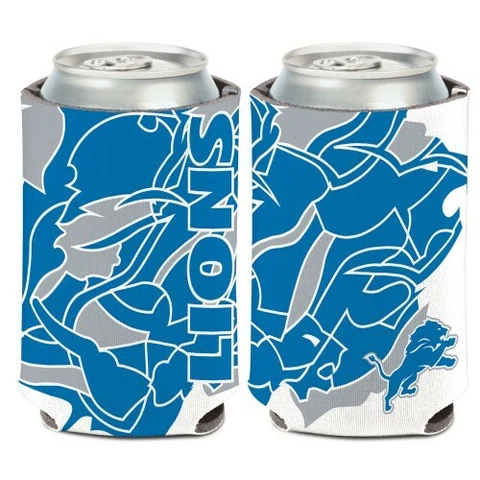 NFL DETROIT LIONS CAN HOLDER COOZIE KOOLER HUGGER SET OF THREE NEW Cover