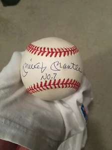 Mickey Mantle: cubierta superior UDA No. 7 béisbol autografiado firmado con caja - Yankees - Imagen 1 de 8
