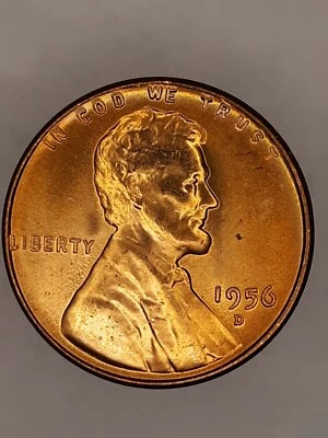 1956(D)Wheat Cent/Gem Brilliant RPM Uncirculated/#98 - Image 1 of 2
