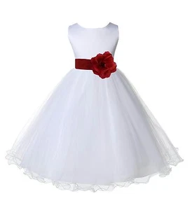Flower Girl Dress Birthday Wedding Bridesmaid Formal Pageant Recital Graduation - Picture 1 of 61