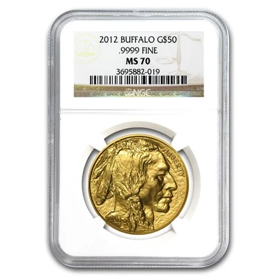 2012 1 oz Gold Buffalo MS-70 NGC - Image 1 of 3