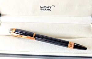 Montblanc StarWalker Rose Gold Trim Tintenroller Schwarz Resin 105652 NEU LESEN - Bild 1 von 12