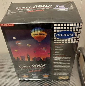 Sealed New COREL DRAW 4 PC CD ROM WIN COMPLETE BOXED PHOTO ANIMATION 1993 - Picture 1 of 8