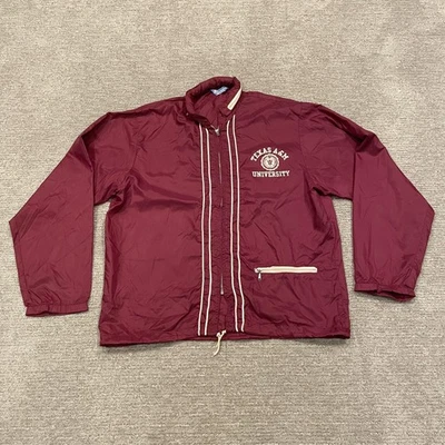 Chaqueta De Colección Texas A&M Aggies Para Hombres Mediana Granate Campeón de la NCAA EE. UU. Años 70 Nylon Foto 1 de 4