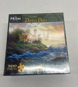 Judy Gibson Lighthouse Puzzle 500 Prism art Perfect Place jigsaw 19x13" Coastal - Picture 1 of 4