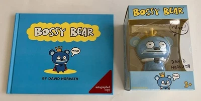 FIRMADO DAVID HORVATH Bossy Bear Libro + Figura Vinilo 5" Nuevo En Caja ~uglydolls Foto 1 de 4